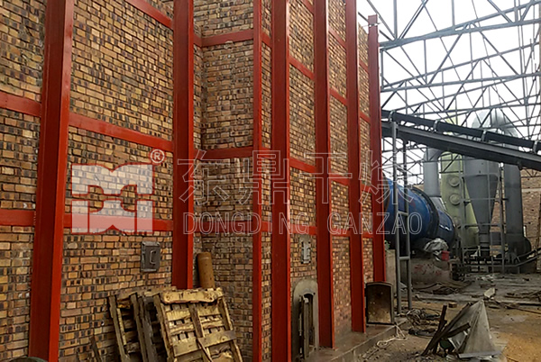 煤泥烘干機施工現場